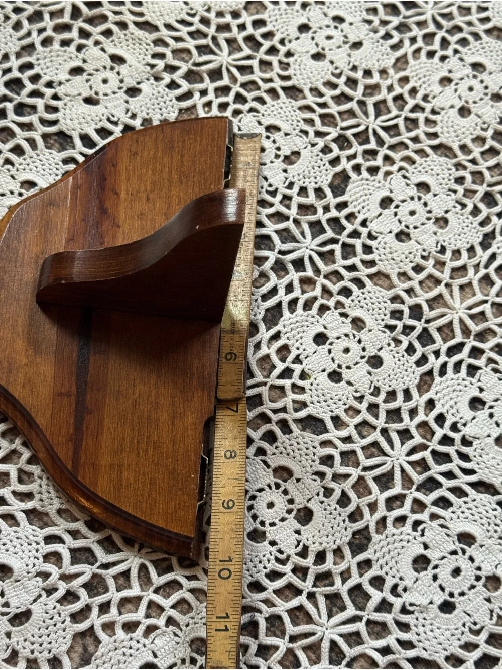 Vintage Wood Corner Wall Shelf | Small Rustic Display Shelf Farmhouse Decor